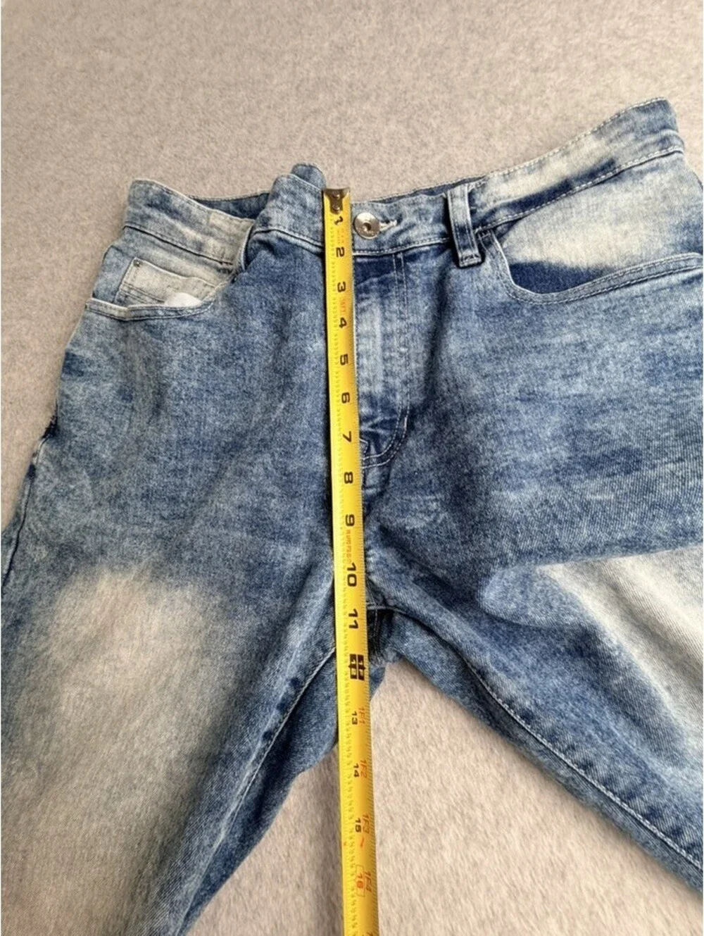 Southpole Mens Skinny Jeans 36x32 Acid Wash Blue Stretch Denim 5 Pocket